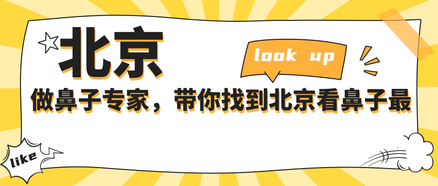 北京做鼻子专家排名