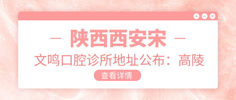 陕西西安宋文鸣口腔诊所地址公布:高陵区泾渭镇天正花园A座,价格表及预约指南