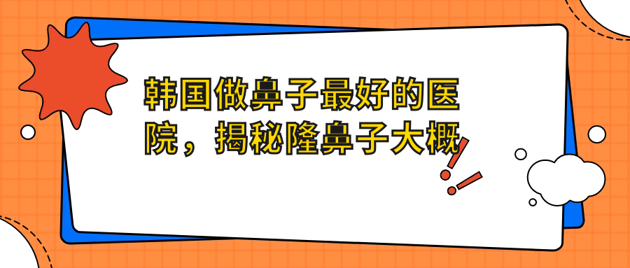 韩国做鼻子最好的医院,揭秘隆鼻子大概多少费用|韩国哪里整形医院整的最好